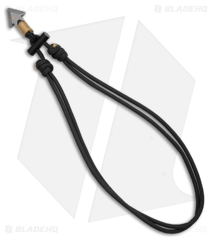 Base 550 Paracord Studio Örvar (Arrow) Survival Necklace SS - Blk/Tan Cord