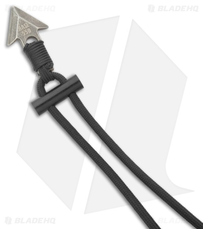 Base 550 Paracord Studio Örvar (Arrow) Survival Necklace SS - Black  Cord