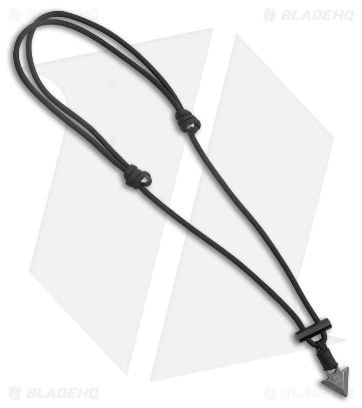 Base 550 Paracord Studio Örvar (Arrow) Survival Necklace SS - Black  Cord