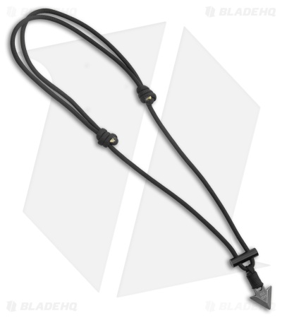Base 550 Paracord Studio Örvar (Arrow) Survival Necklace SS - Black  Cord