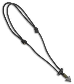 Base 550 Paracord Studio Örvar (Arrow) Survival Necklace SS - Blk/OD Green Cord