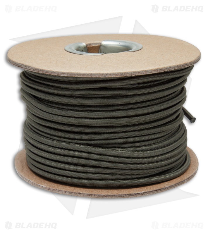 E.L. Wood Braiding 1/8" Nylon Shock Cord OD Green (100 Ft. ) USA