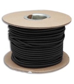 E.L. Wood Braiding 1/8" Nylon Shock Cord Black (100 Ft. ) USA 