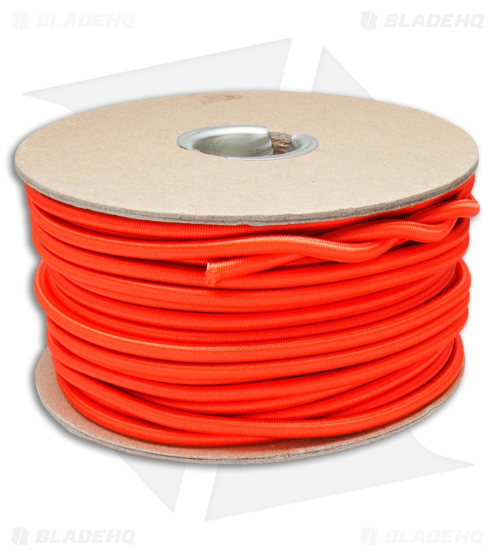 E.L. Wood Braiding 3/16" Nylon Shock Cord Neon Orange (100 Ft. ) USA