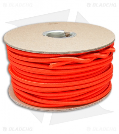 E.L. Wood Braiding 3/16" Nylon Shock Cord Neon Orange (100 Ft. ) USA