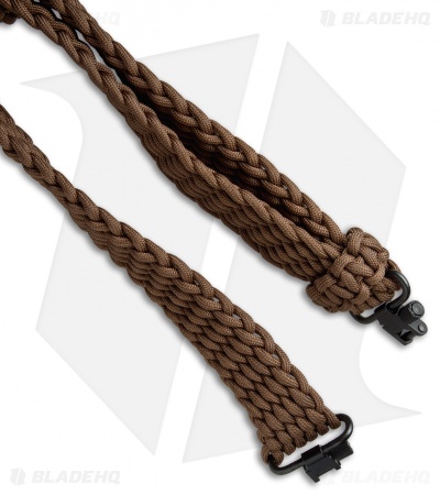 Stone River Gear 550  Paracord Rifle Sling - Black/Coyote Brown