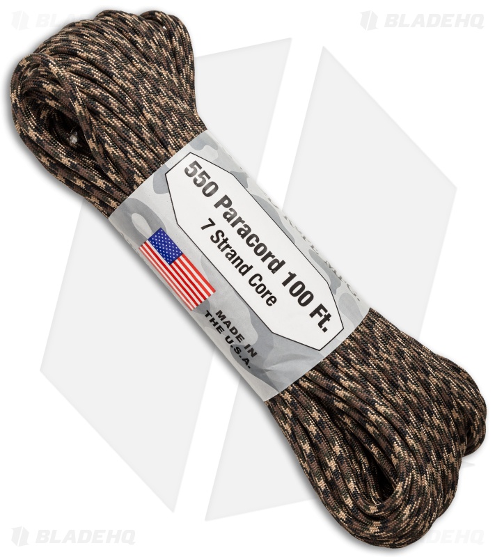 550 Lb. Paracord 100 Ft. 7 Strand Core (Ground War) RG1049H