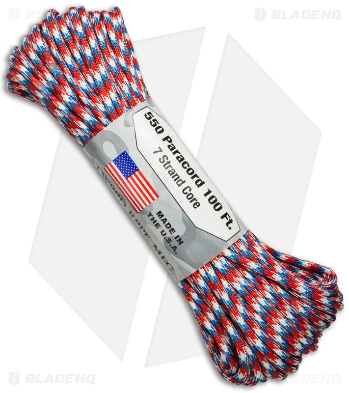 Atwood Rope Mfg. 550 Lb. Paracord 100 Ft. 7 Strand Core (Liberty) RG110H