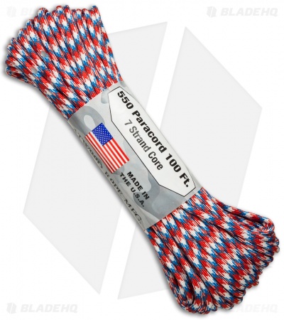 Atwood Rope Mfg. 550 Lb. Paracord 100 Ft. 7 Strand Core (Liberty) RG110H