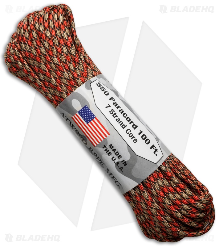 Atwood 550 Lb. Paracord 100 Ft. 7 Strand Core (Mercury) RG1097H
