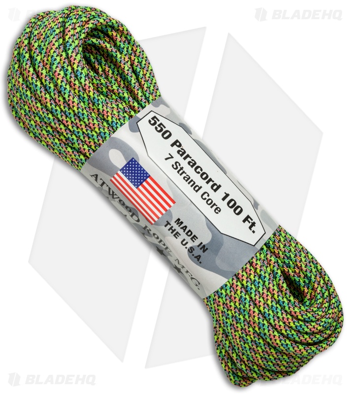 Atwood Rope Mfg. 550 Lb. Paracord 100 Ft. 7 Strand Core (Party) RG1098H