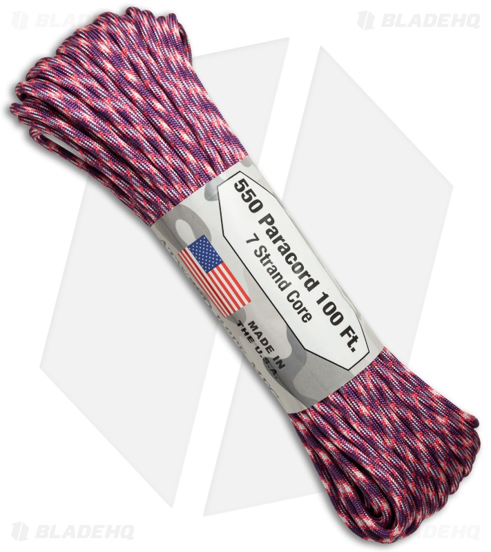 550 Lb. Paracord 100 Ft. 7 Strand Core (Purplelicious) RG1073H