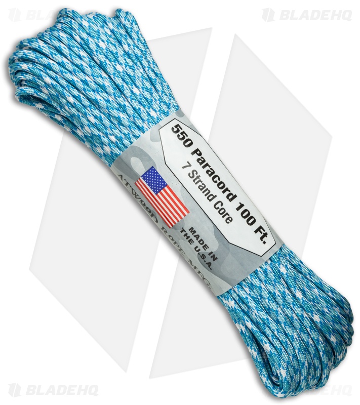 Atwood Rope Mfg. 550 Lb. Paracord 100 Ft. 7 Strand Core (Tide) RG1078H