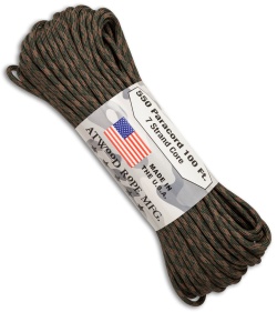 Atwood 550 Lb. Paracord 100 Ft. 7 Strand Core (Wetland) RG1048H