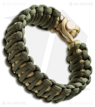 Klecker KLAX Paracord Bracelet - Green/Tan
