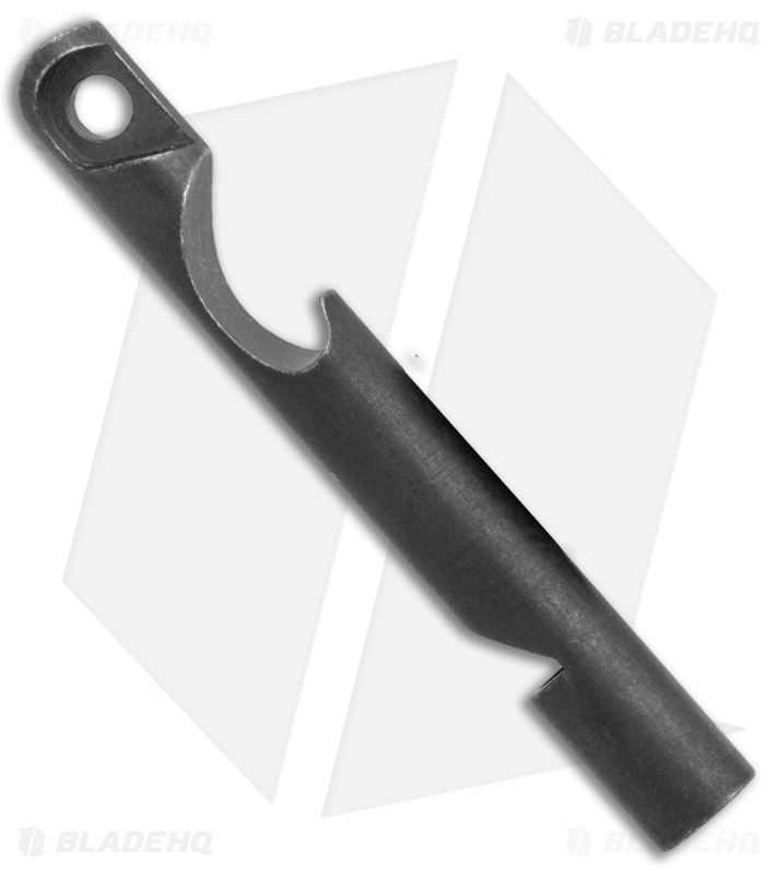 Kizer Siren 1 EDC Whistle Bottle Opener Keychain - Black Ti