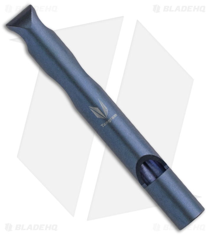 Kizer Siren 1 EDC Whistle Bottle Opener Keychain - Blue Ti