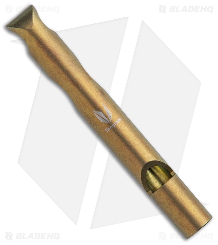 Kizer Siren 1 EDC Whistle Bottle Opener Keychain - Gold Ti