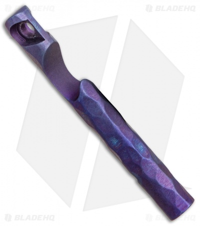 Kizer Siren 1 EDC Whistle Bottle Opener Keychain - Purple Sculpted Ti