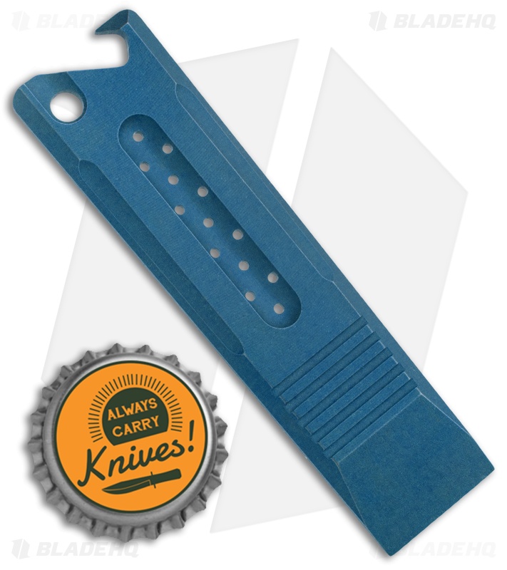 Lundquist Abrams Titanium Pry Bar Blue Anodized (3.75") 