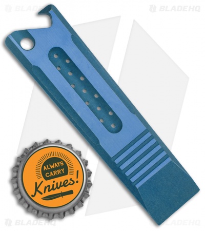 Lundquist Abrams Titanium Pry Bar Blue Anodized Two-Tone (3.75") 