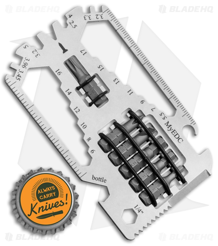 My EDC 29-in-1 Pocket Card Multi-Tool Stainless Steel - Blade HQ