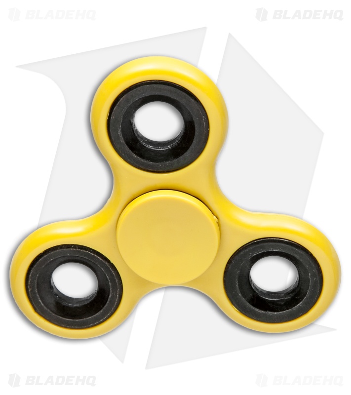 Handheld Yellow TriProng ABS Fidget Spinner Blade HQ