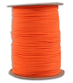 Spool of Orange 550 Paracord Nylon Braided 7-Strand Core (1000') USA