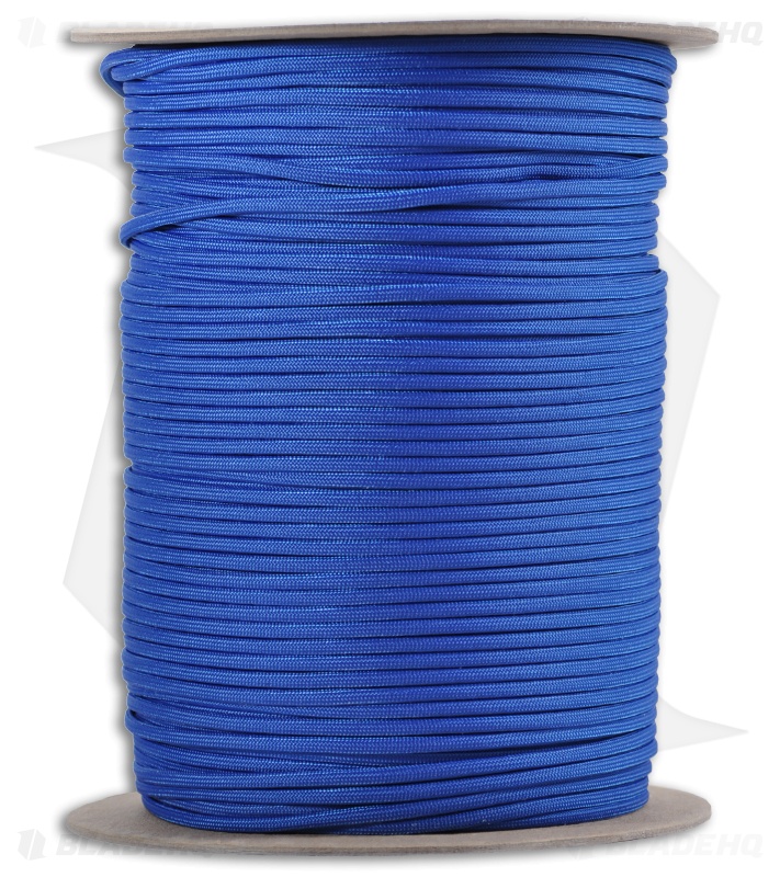Spool of Royal Blue 550 Paracord Nylon Braided 7-Strand Core (1000') USA