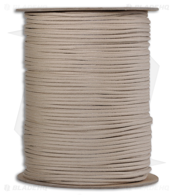 Spool of Tan 550 Paracord Nylon Braided 7-Strand Core (1000') USA