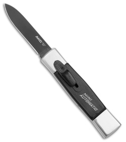 AKC Minion Concord OTF Automatic Knife Polish/Black (2.3" Black Spear Point)