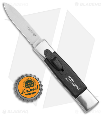 AKC Minion Concord OTF Automatic Knife Polish/Black (2.3" Satin Flat)