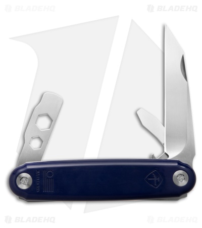 ASK The Iron Sides Slip Joint Multi-Tool Corsair Blue Polymer (2.9" Polish) 
