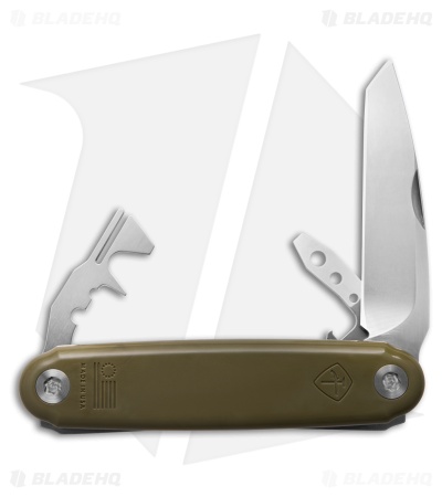 ASK The Washington Slip Joint Modular Multi-Tool OD Green Polymer (2.9" Polish) 
