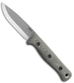 Reiff Knives F4 Scandi Bushcraft Survival Knife Black Micarta (4&quot; Acid SW) RH | 201342