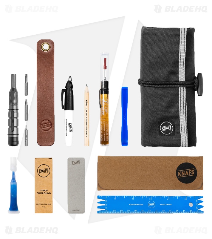 KNAFS Loaded Burrito Maintenance Knife Roll - Black Canvas