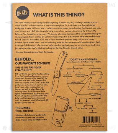 Knafs Lander Knife Folded Poster -- A Modern Guide to Knives (24" x 36")