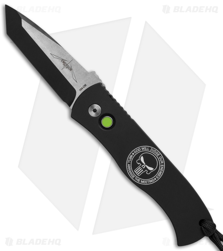 Emerson Pro-Tech USN GVI Custom CQC7 Tanto Automatic Knife (3.25" Black)