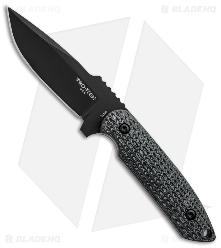 Pro-Tech Rockeye Fixed Blade Knife Black/Gray G10 (4
