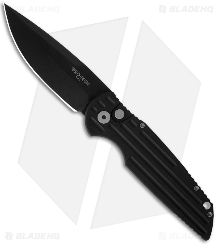 Pro-Tech Tactical Response TR-3 Automatic Knife w/Grooves (3.5" Black) BT