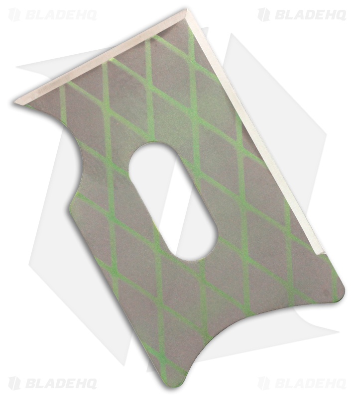 Gray Precision Rhino Titanium Credit Card Knife (Toxic Green / Bead Blast)
