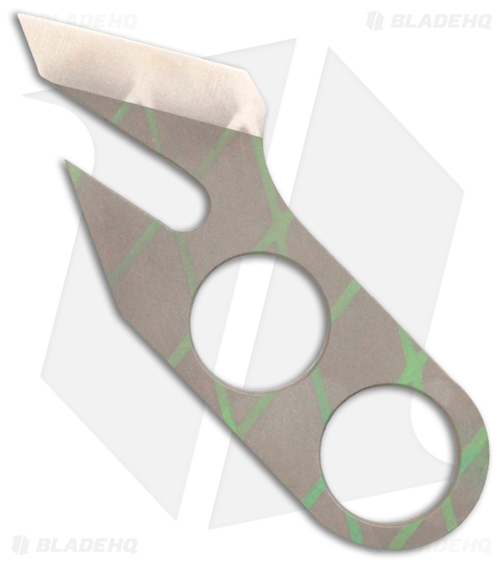 Gray Precision Rhino Tool Titanium Knife (Toxic Green / Bead Blast)