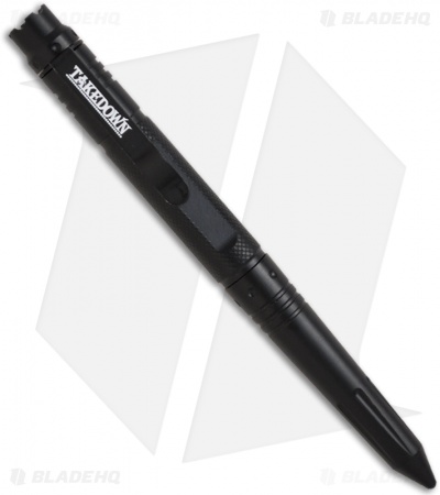 Takedown DLX Tactical Defense Pen w/ Crown & Glow Insert (Black)