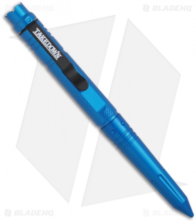 Takedown DLX Tactical Defense Pen w/ Crown & Glow Insert (Blue)
