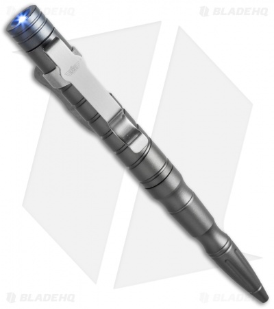 UZI Tactical Pen 9 w/ White LED Light (Gray) TACPEN-9