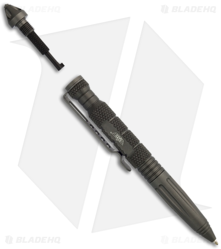 UZI Tactical Defender Pen 6 w/ Breaker Tip & Hand Cuff Key (Gray