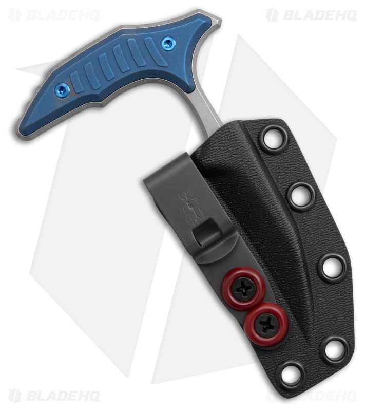 Microtech BEE Marfione Select Push Dagger Antique Blue Ti/Blue Ti (2.5" Apoc FS)