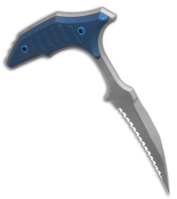 Microtech BEE Marfione Select Push Dagger Antique Blue Ti/Blue Ti (2.5" Apoc FS)