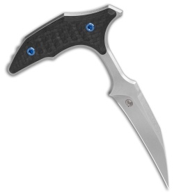 Microtech BEE Marfione Select Push Dagger Black CF /Blue Ti (2.5" SW)