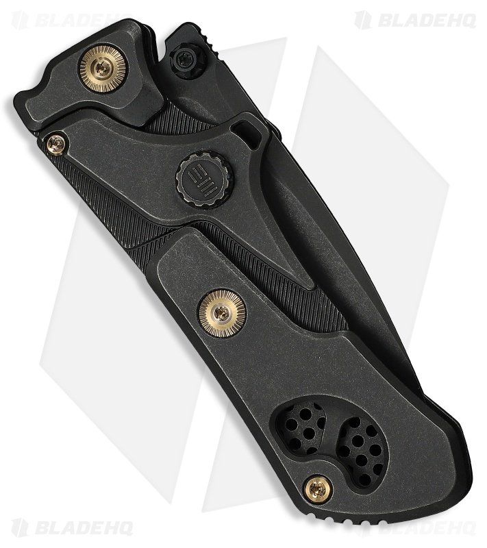 WE Knife Co. NexoMorph Button Lock Morphing Knife Black Ti (2.95" Black SW)